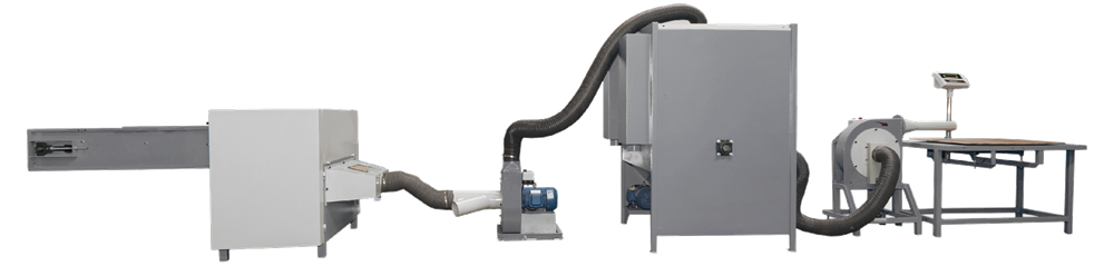 自動送料松棉混合填充生產(chǎn)線